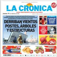 Portada de La Crónica de Baja California (M&eacute;xico)