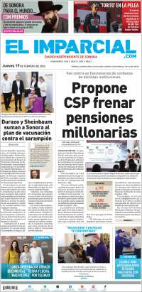 Portada de El Imparcial (M&eacute;xico)