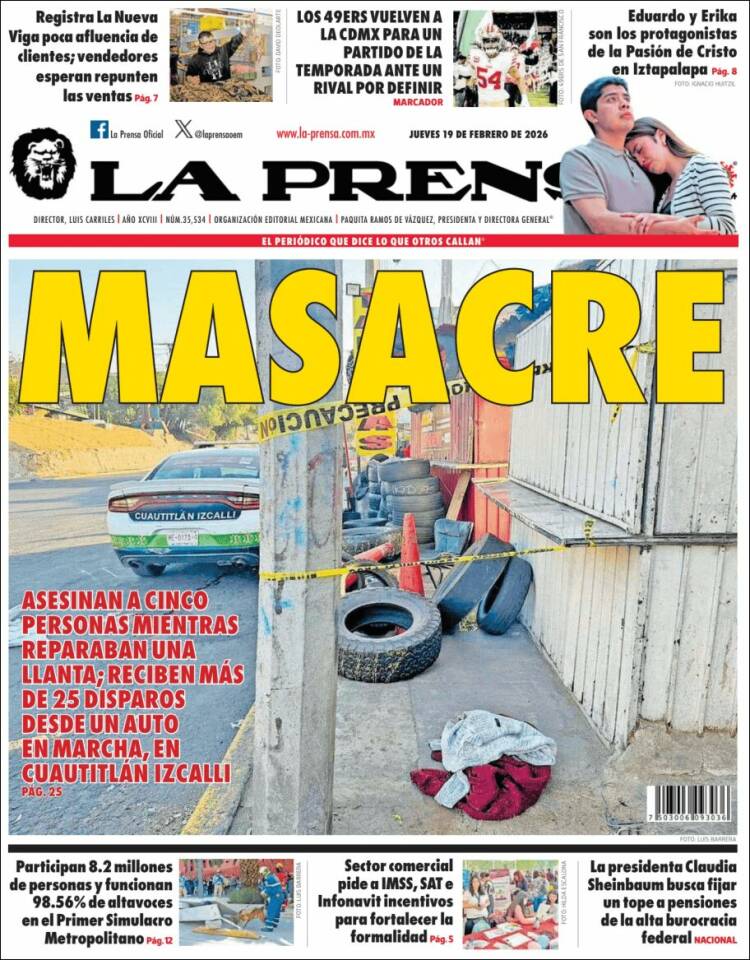 Portada de La Prensa (M&eacute;xico)