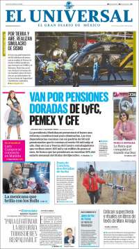 Portada de El Universal (M&eacute;xico)