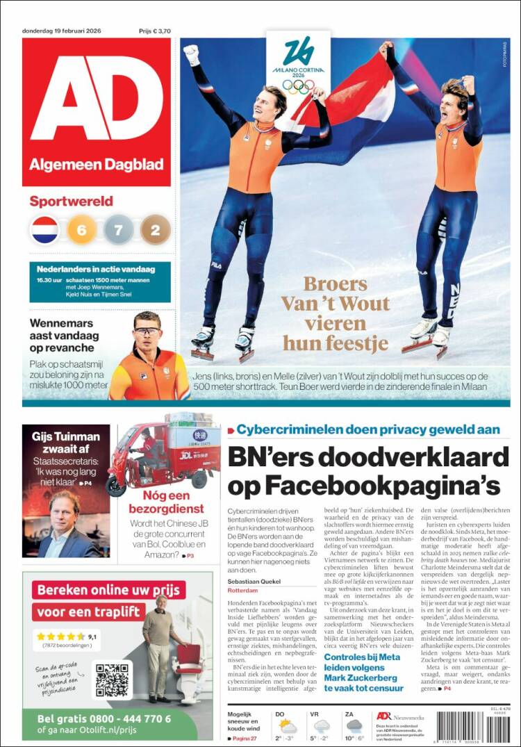 Portada de AD (Pa&iacute;ses Bajos)