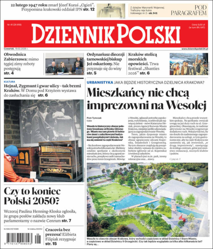 Portada de Dziennik (Polonia)
