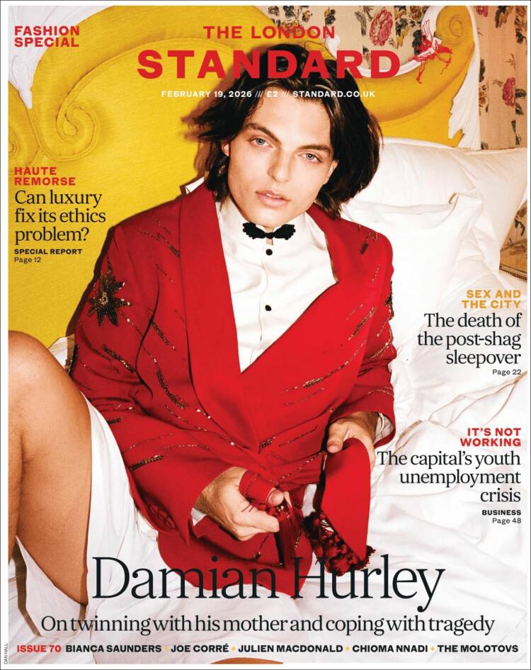 Portada de Evening Standard (Reino Unido)