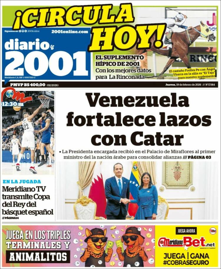 Portada de 2001 - Dosmiluno (Venezuela)