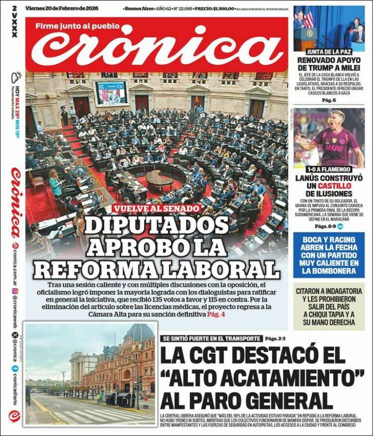 Portada de La Voz del Chaco (Argentina)