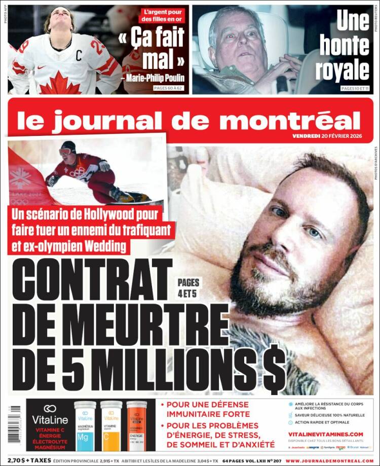 Portada de Le Journal de Montréal (Canad&aacute;)