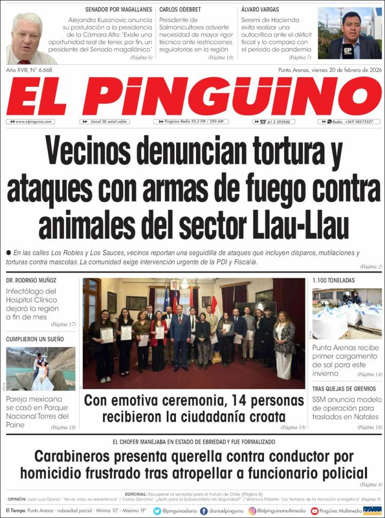 Portada de El Pingüino (Chile)