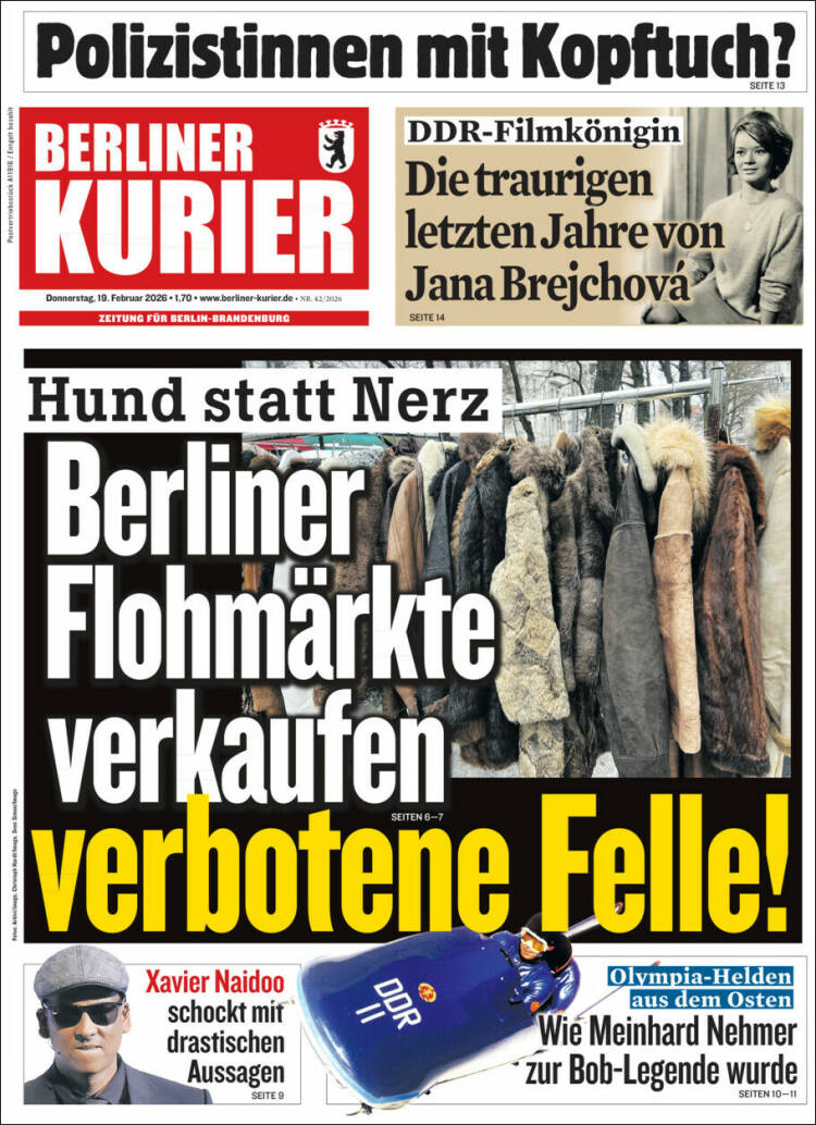 Portada de Berliner Kurier - Startseite BK (Alemania)