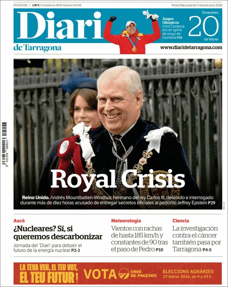 Portada de Diari de Tarragona (Espa&ntilde;a)