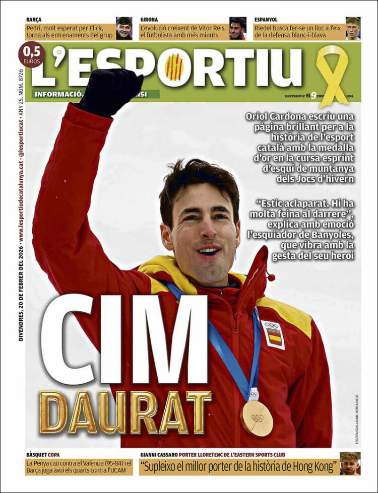 Portada de L'Esportiu (Espa&ntilde;a)