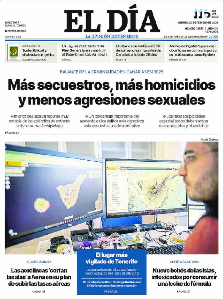 Portada de El Día (Espa&ntilde;a)