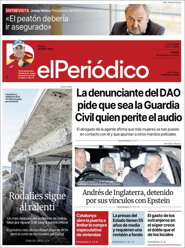 Portada de El Periódico (Espa&ntilde;a)