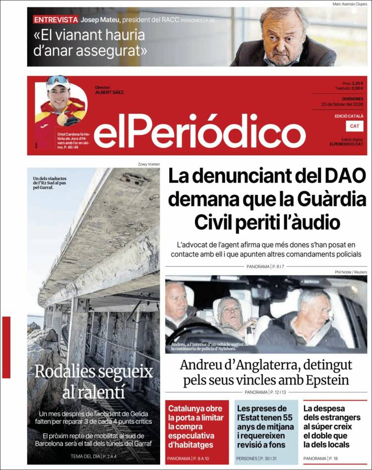 Portada de El Periódico de Catalunya (Espa&ntilde;a)