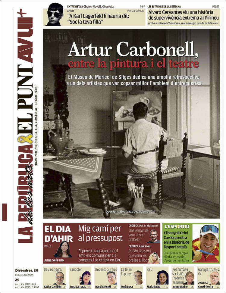 Portada de El Punt Avui (Espa&ntilde;a)