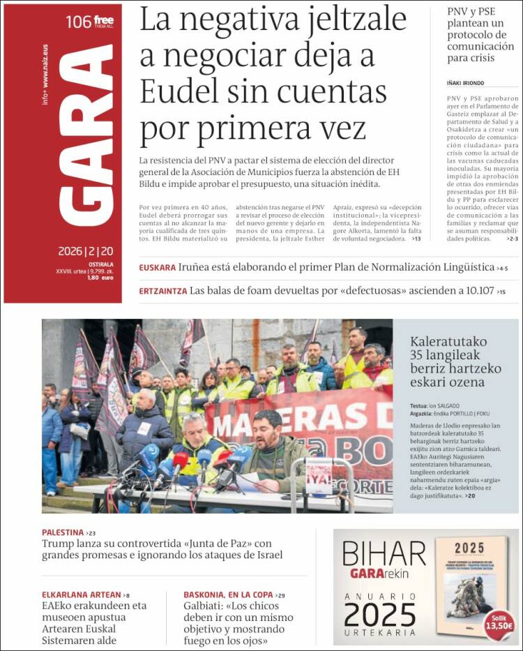 Portada de Gara (Espa&ntilde;a)