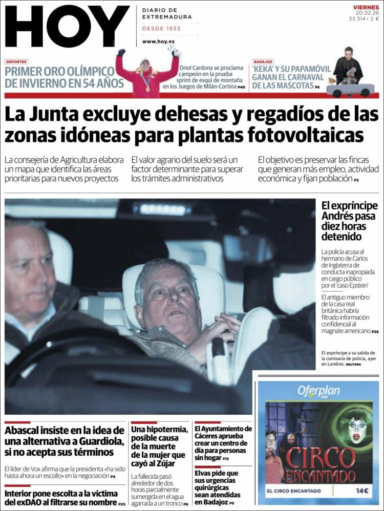 Portada de Hoy - Badajoz (Espa&ntilde;a)