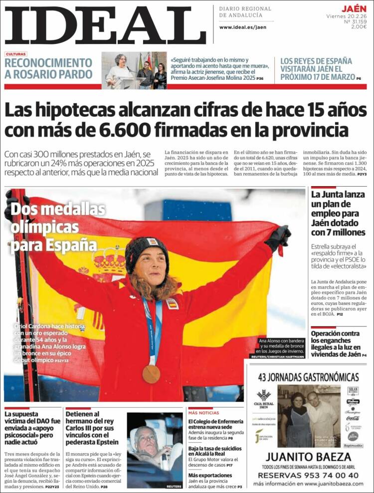 Portada de El Ideal de Jaén (Espa&ntilde;a)