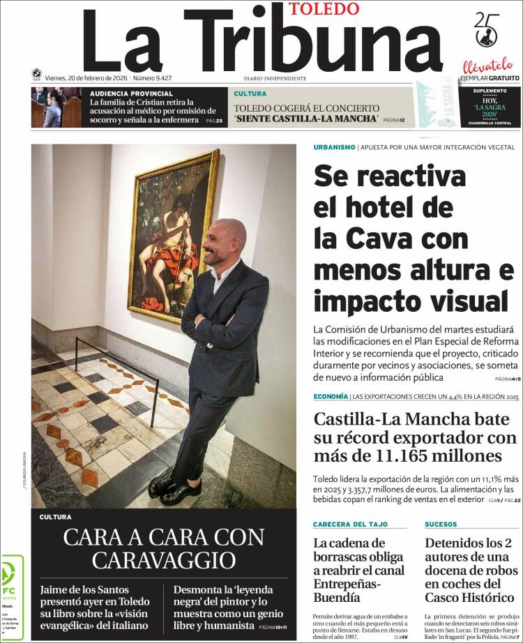 Portada de La Tribuna de Toledo (Espa&ntilde;a)