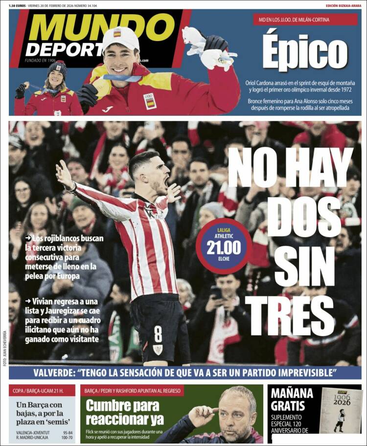 Portada de Mundo Deportivo Bizkaia (Espa&ntilde;a)