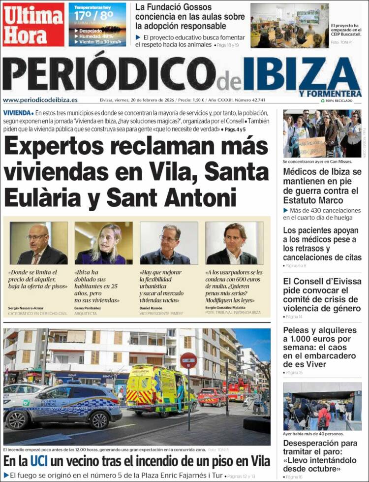 Portada de Periódico de Ibiza (Espa&ntilde;a)