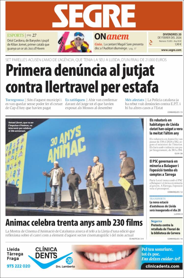 Portada de Segre (Espa&ntilde;a)