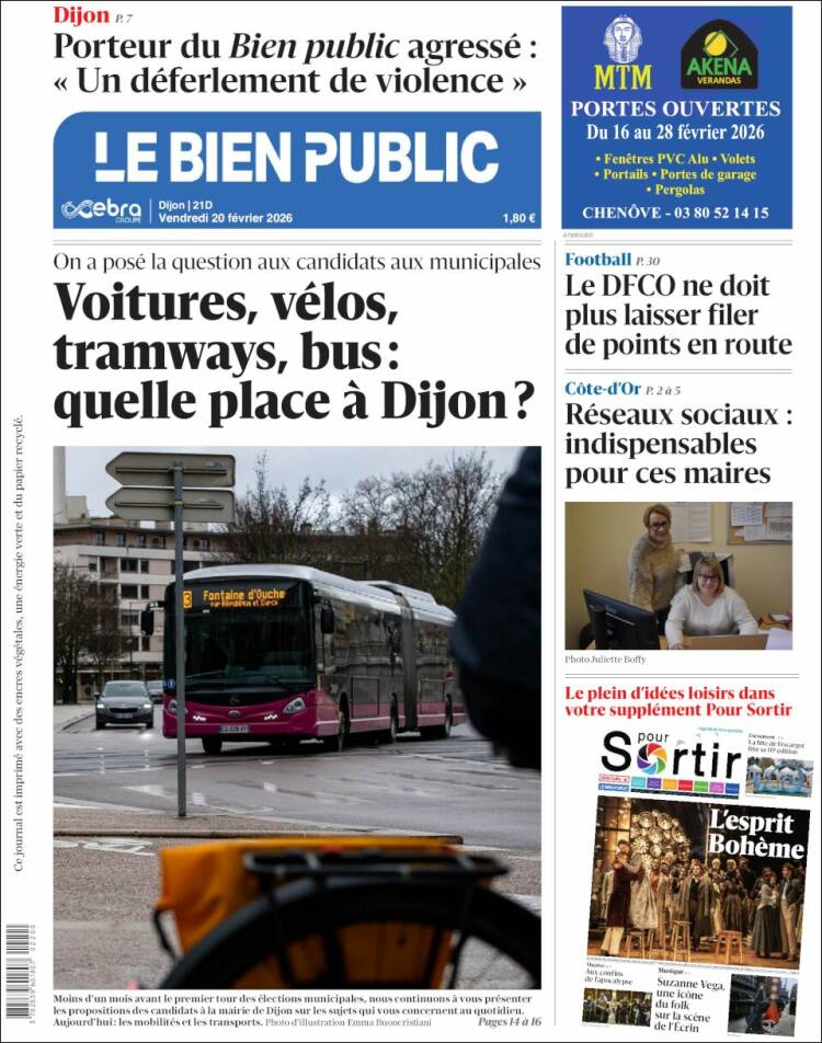 Portada de Le Bien Public (Francia)