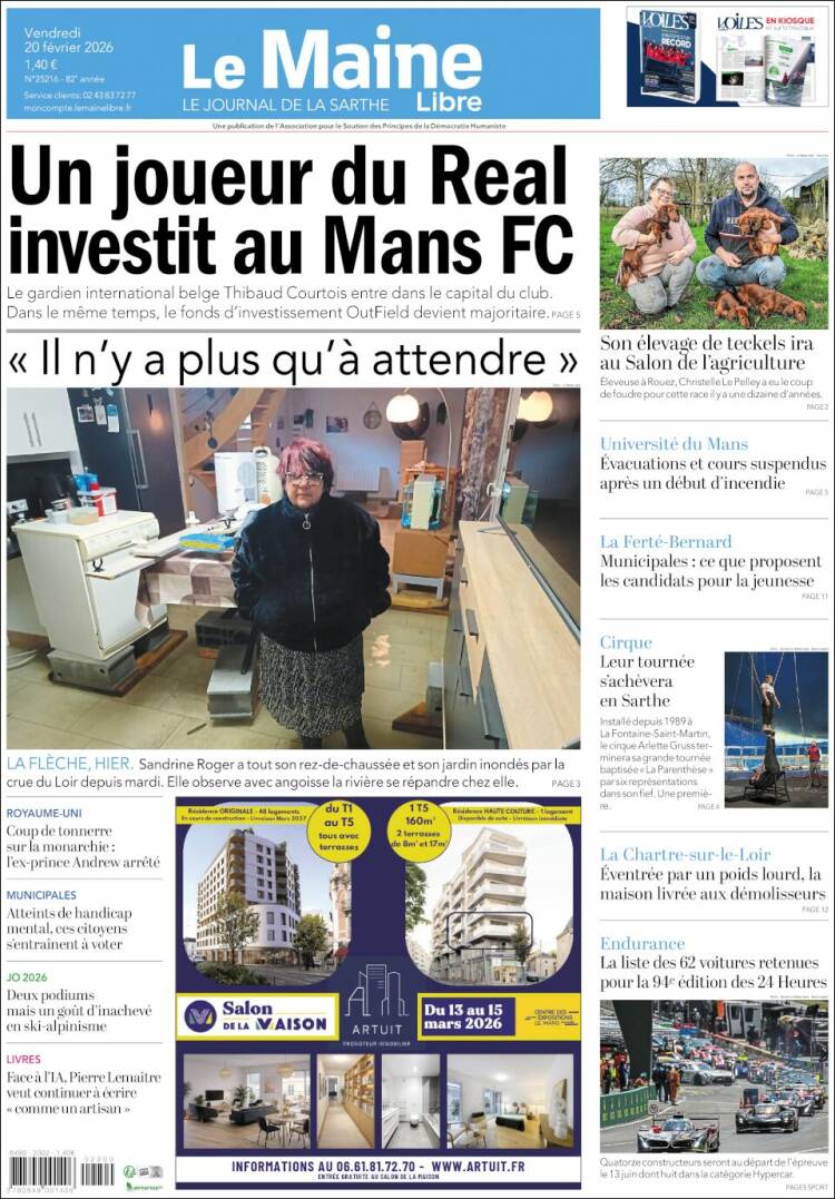 Portada de Le Maine Libre (Francia)