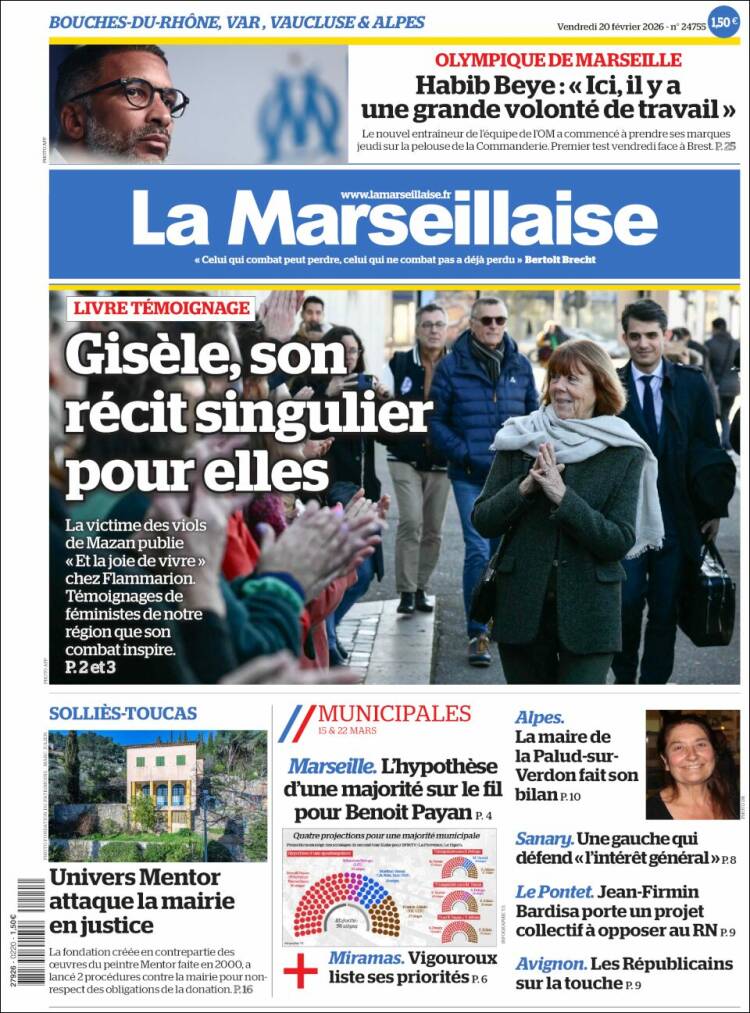 Portada de La Marseillaise (Francia)