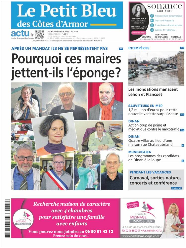 Portada de Le Petit Bleu (Francia)