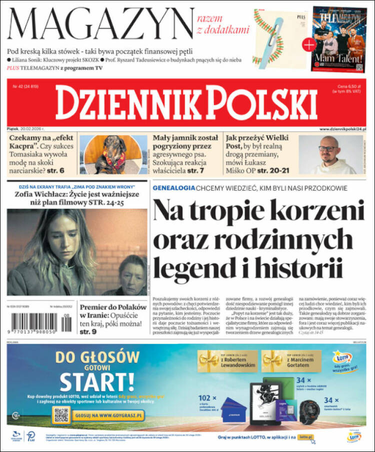 Portada de Dziennik (Polonia)