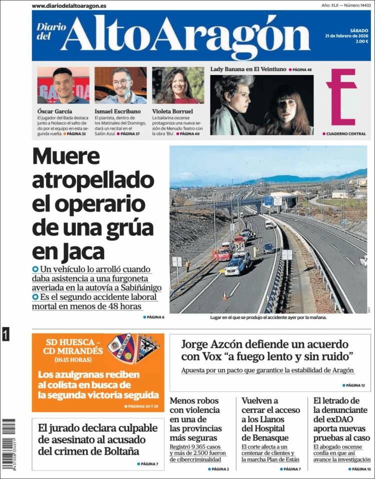 Portada de Diario del AltoAragón (Espa&ntilde;a)