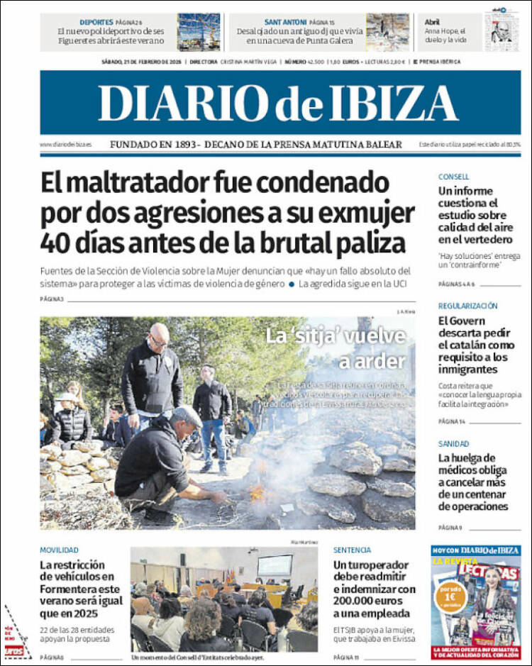 Portada de Diario de Ibiza (Espa&ntilde;a)