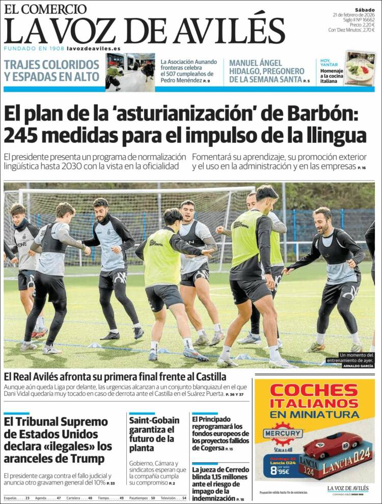 Portada de El Comercio - Avilés (Espa&ntilde;a)