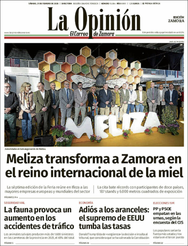 Portada de La Opinión - El Correo de Zamora (Espa&ntilde;a)