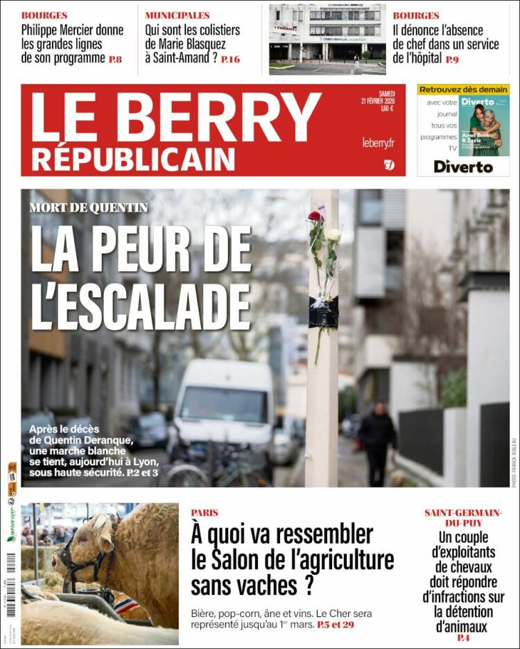 Portada de Berry Republicain (Francia)