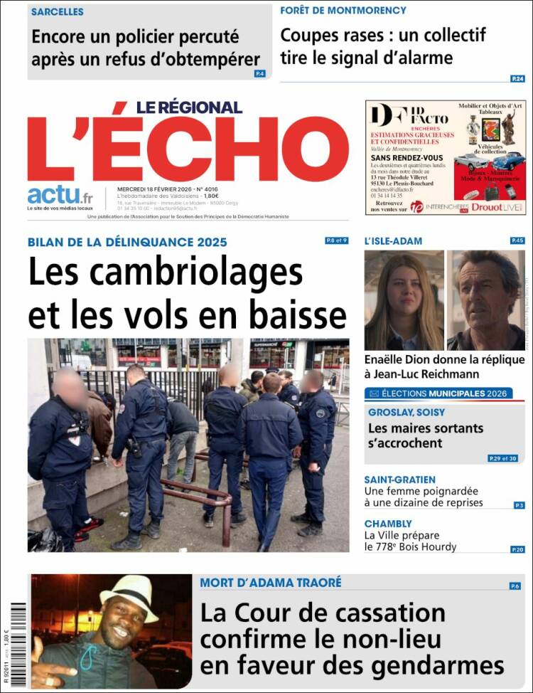 Portada de L'Echo de la Haute-Vienne (Francia)
