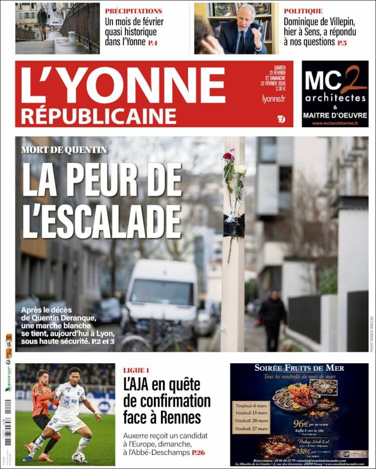 Portada de L'Yonne-Républicaine (Francia)