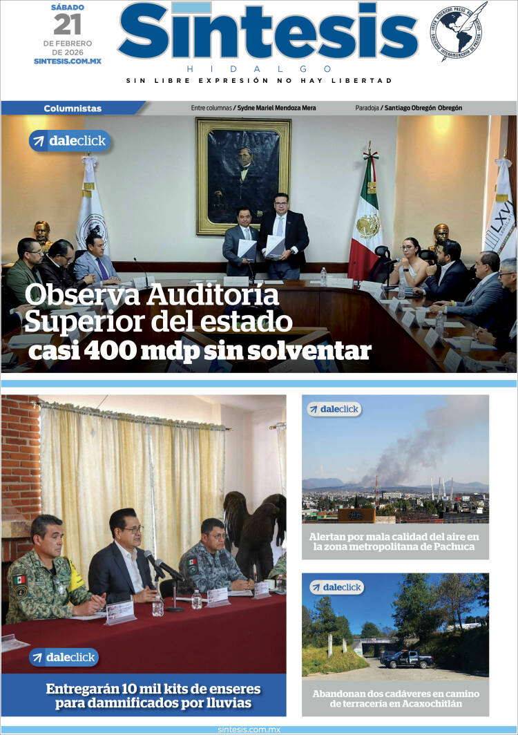 Portada de Sistesis - Hidalgo (M&eacute;xico)