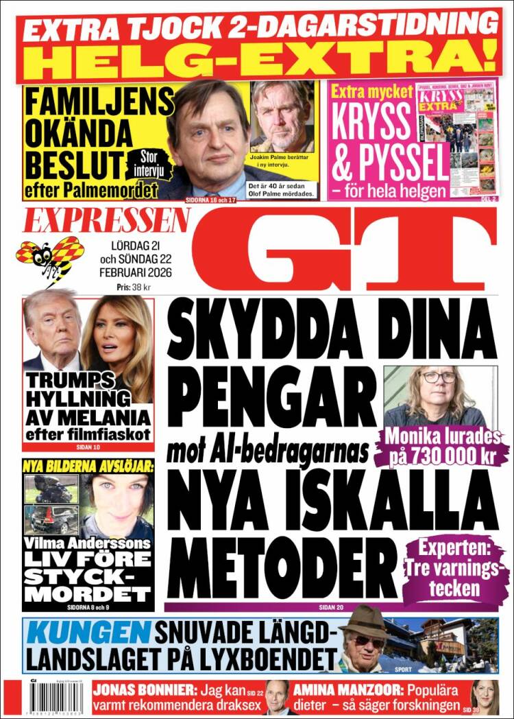 Portada de Göteborgstidningen (Suecia)