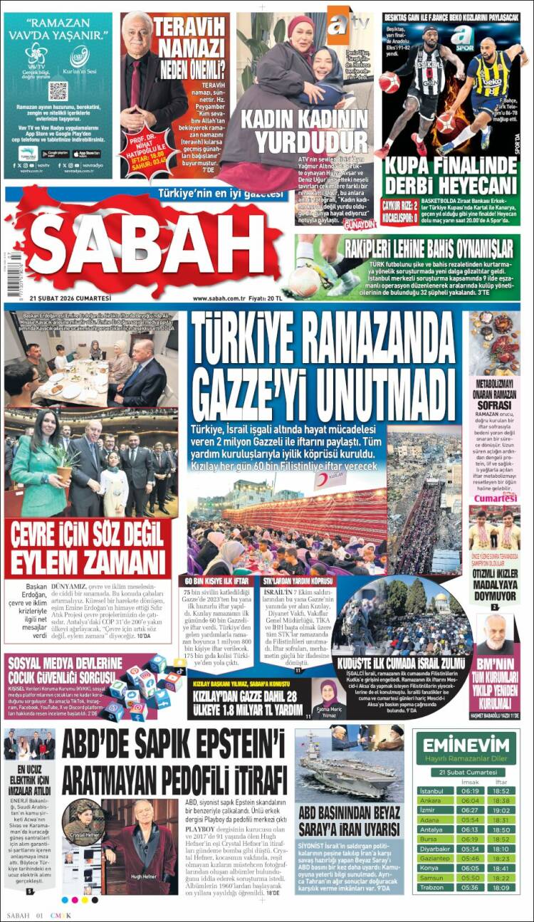 Portada de Sabah (Turqu&iacute;a)