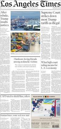 Portada de Los Angeles Times (USA)