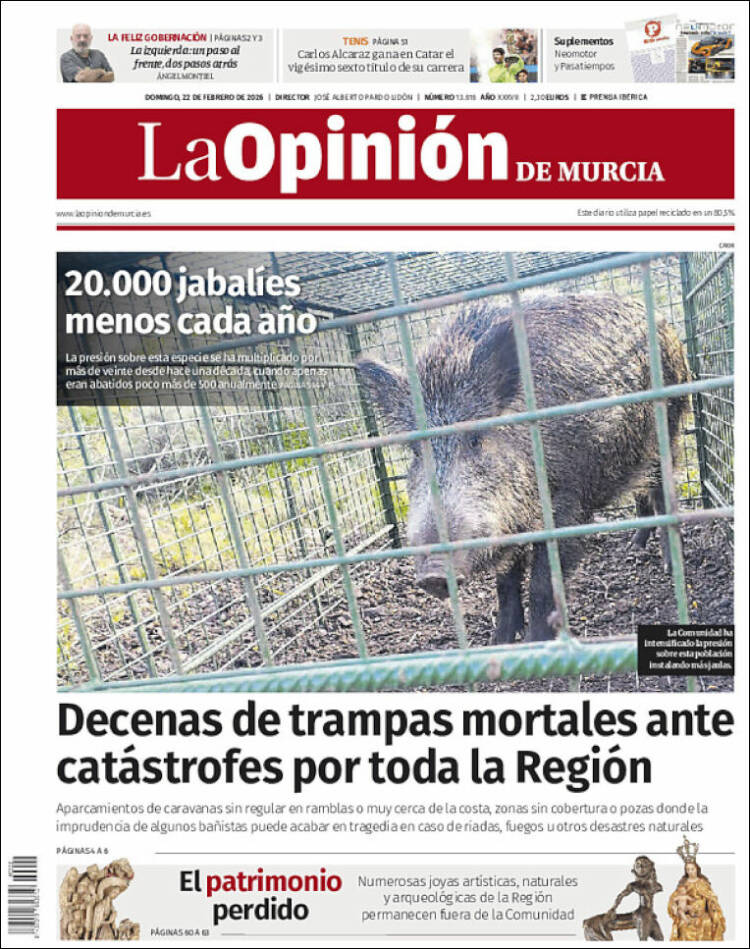 Portada de La Opinión de Murcia (Spain)