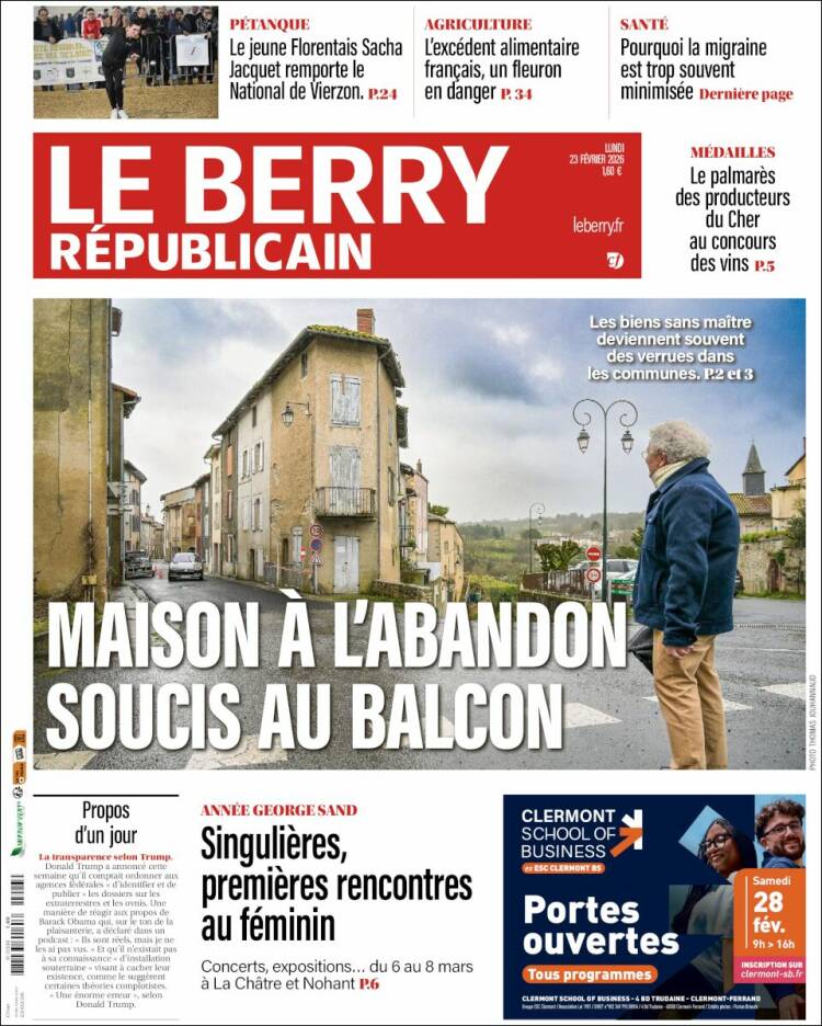 Portada de Berry Republicain (Francia)