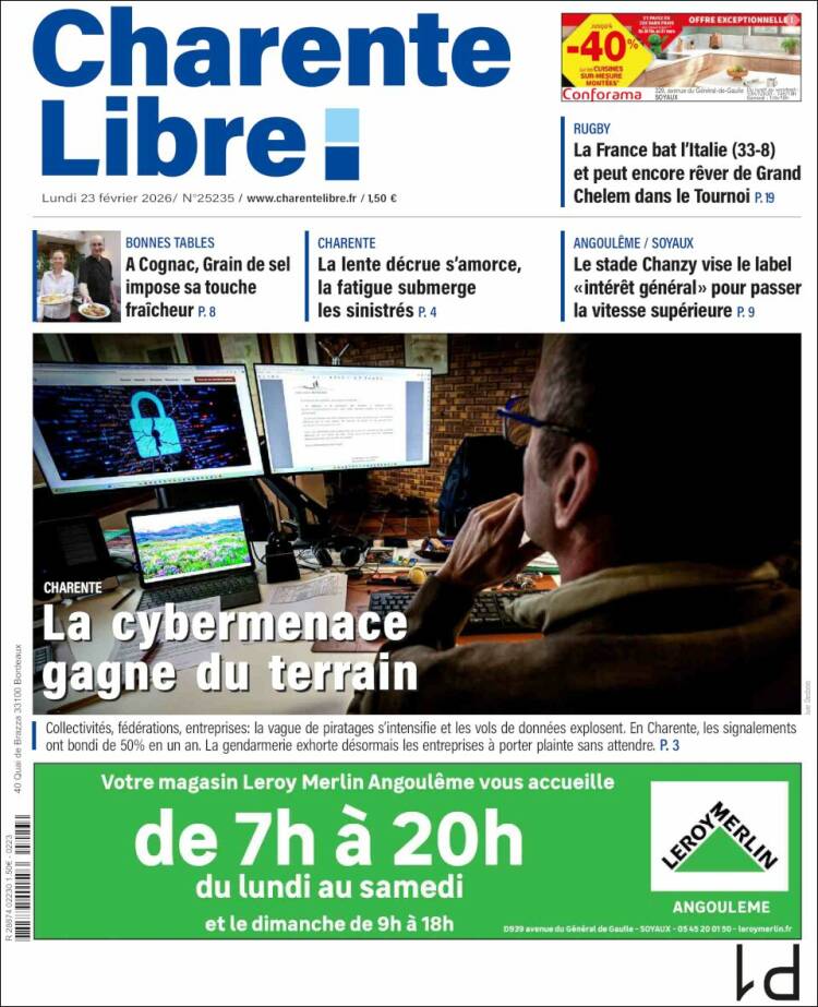 Portada de Charente Libre (Francia)
