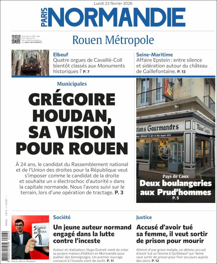 Portada de Paris Normandie (Francia)