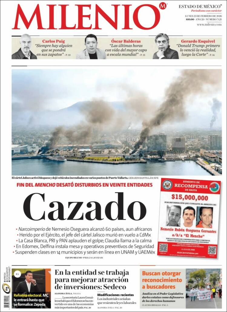 Portada de Milenio - Estado de México (M&eacute;xico)