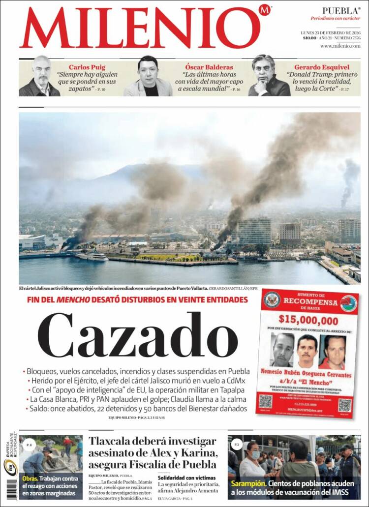 Portada de Milenio de Puebla (M&eacute;xico)