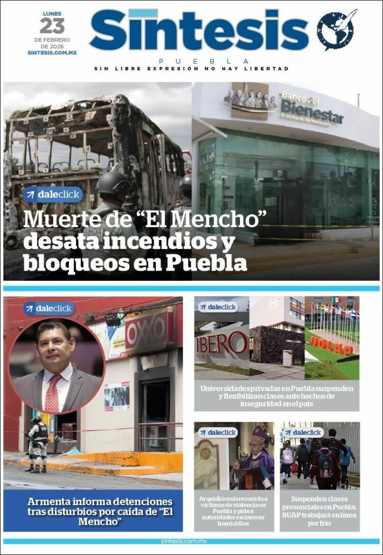 Portada de Síntesis - Puebla (M&eacute;xico)