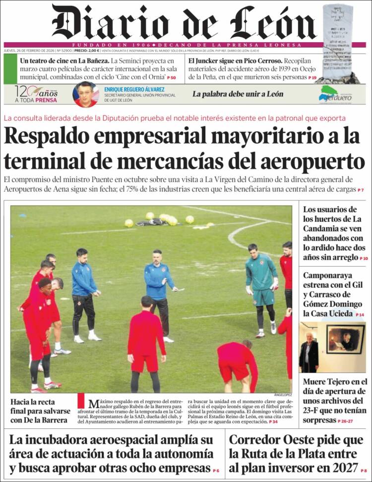 Portada de Diario de León (Espa&ntilde;a)