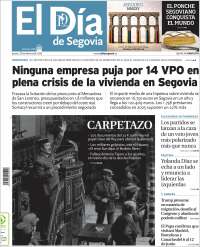 Portada de El Día de Segovia (Espa&ntilde;a)